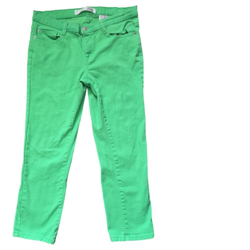 Joe Fresh Vibrant Green Slim Cropped Jeans - 8